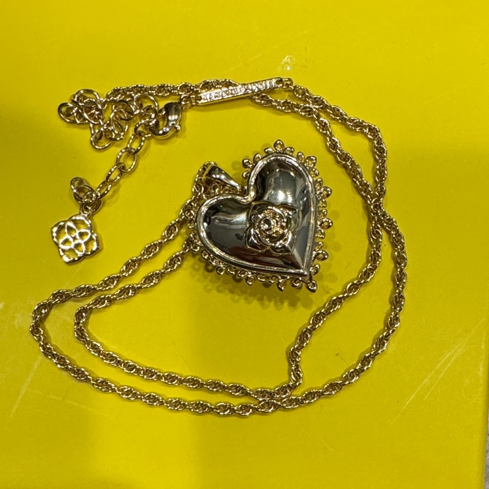 Kendra Scott Mallory Rose Gold Locket Short Pendant Necklace